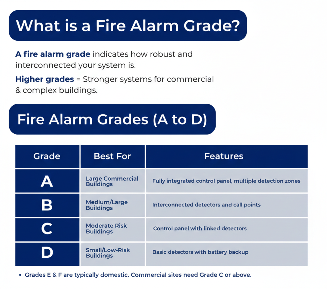 
Protive Security Fire Alarm Grades A to D